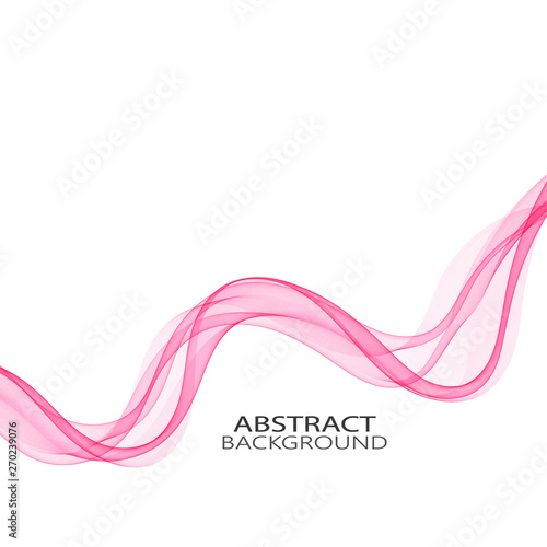  Abstract white background with pink wavy wave