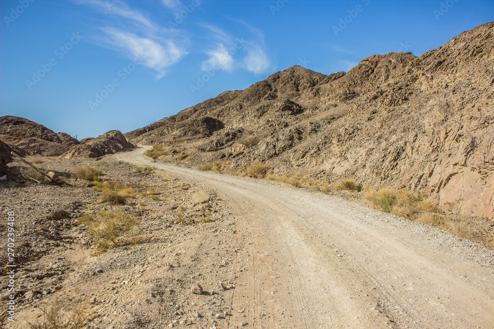 Middle East scenery landscape mountain desert trail for moving through country side wilderness environment 