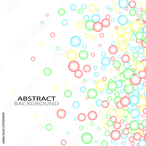  Colored vector circles on an abstract white background. Design element, brochure template
