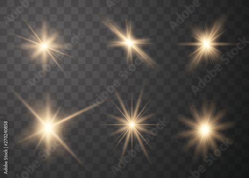 Set of glow light effect