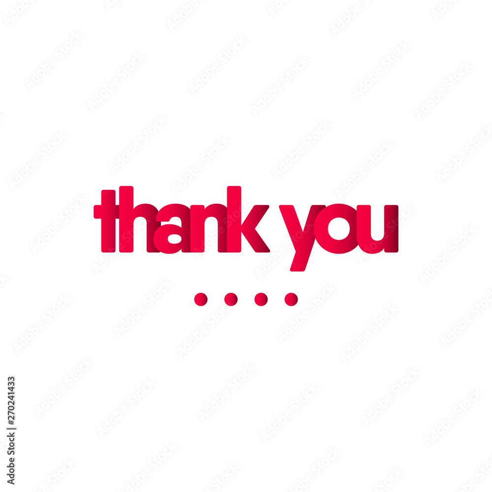 Thank you vector template. design for greeting cards or print.