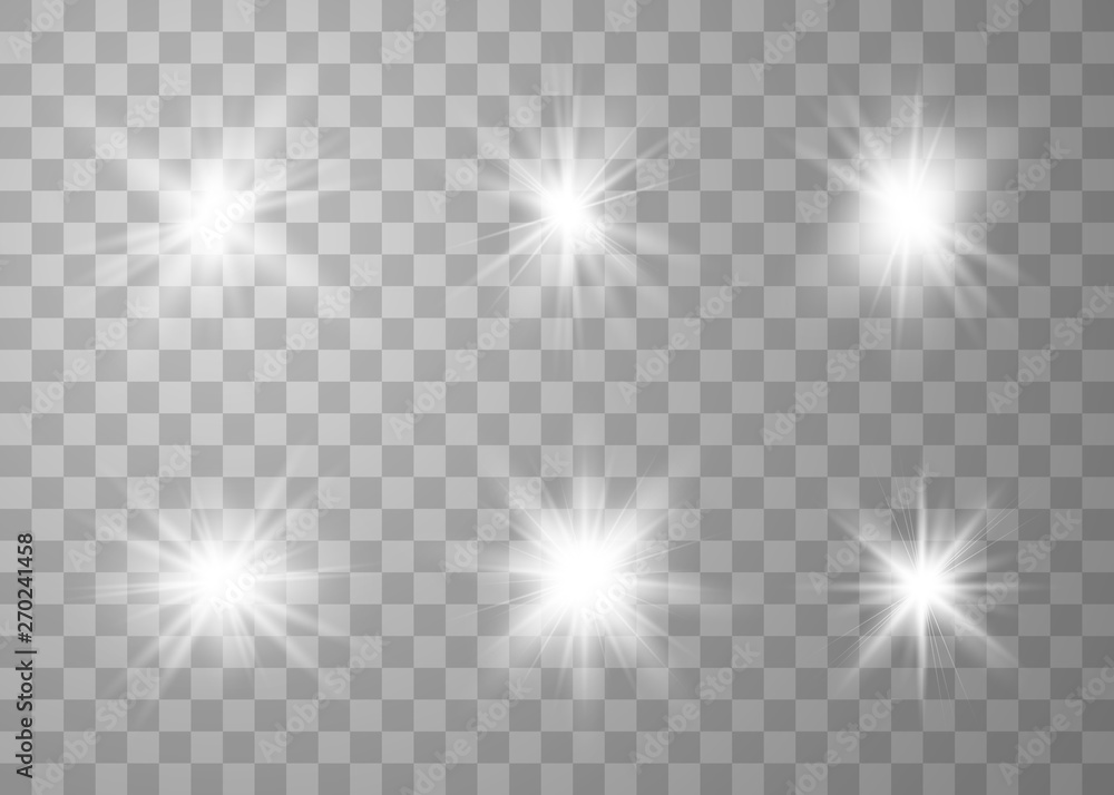 Set of glow light effect