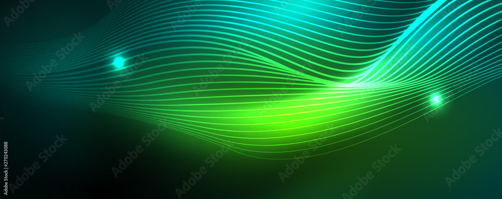 Shiny neon vector wave line abstract background, motion concept Shiny neon vector wave line abstract background, motion concept