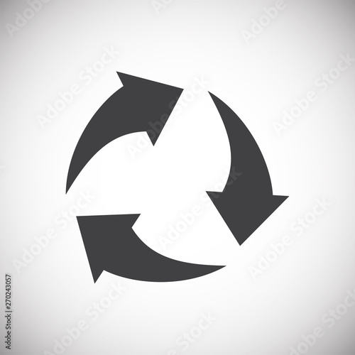 Recycling icon on background for graphic and web design. Simple vector sign. Internet concept symbol for website button or mobile app.