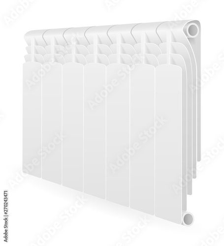 radiator heating space with hot water stock vector illustration