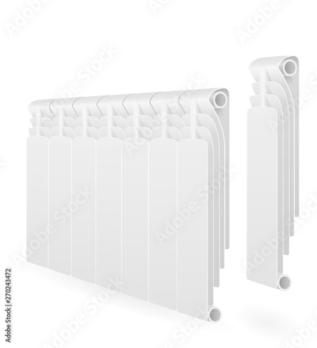 radiator heating space with hot water stock vector illustration