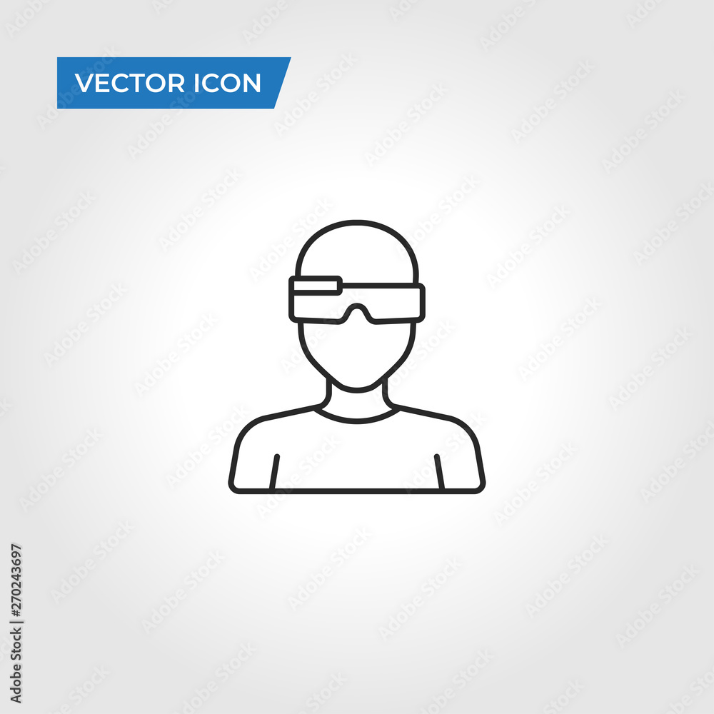 Smart glasses vector icon