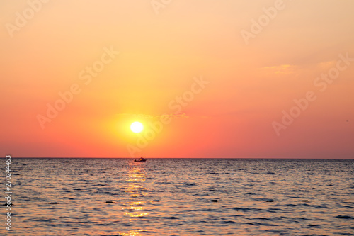 sunset predawn sky over the mediterranean sea