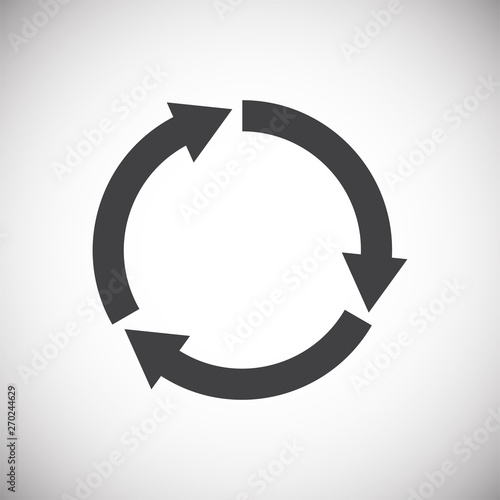 Recycling icon on background for graphic and web design. Simple vector sign. Internet concept symbol for website button or mobile app.