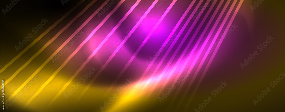 Shiny color neon light with lines, abstract wallpaper, shiny motion, magic space light. Techno abstract background Shiny color neon light with lines, abstract wallpaper, shiny motion, magic space light. Techno abstract background