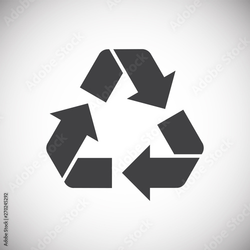 Recycling icon on background for graphic and web design. Simple vector sign. Internet concept symbol for website button or mobile app.