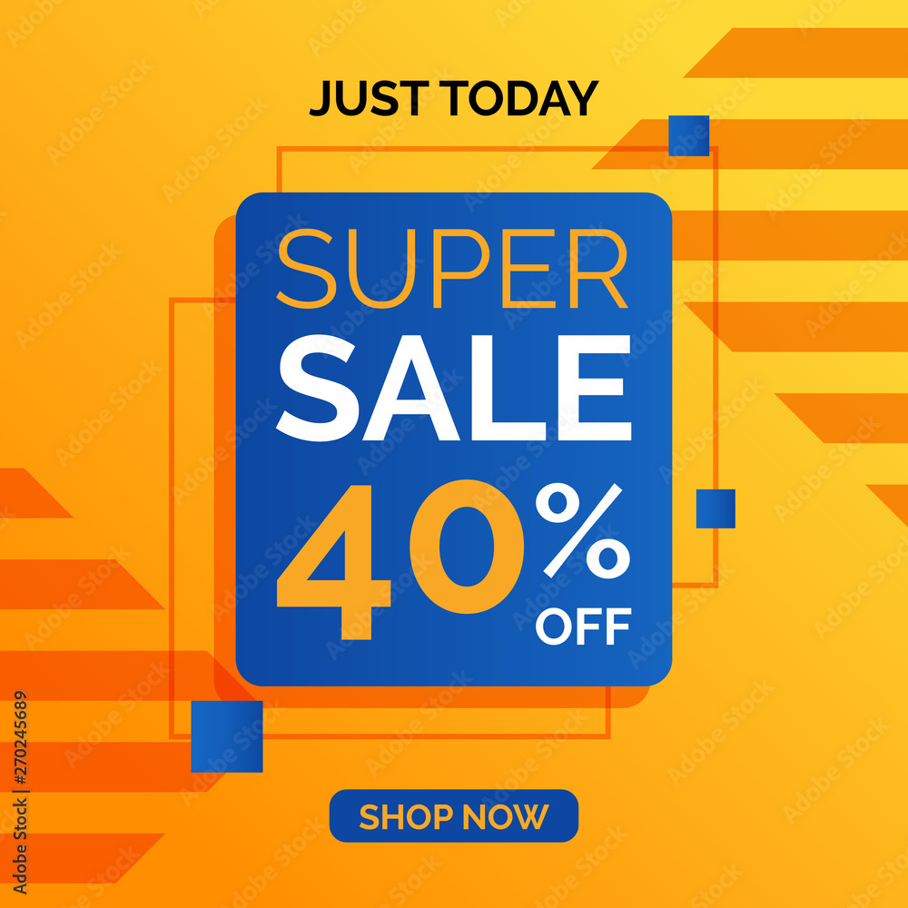 Fototapeta premium Super sale promotion banner