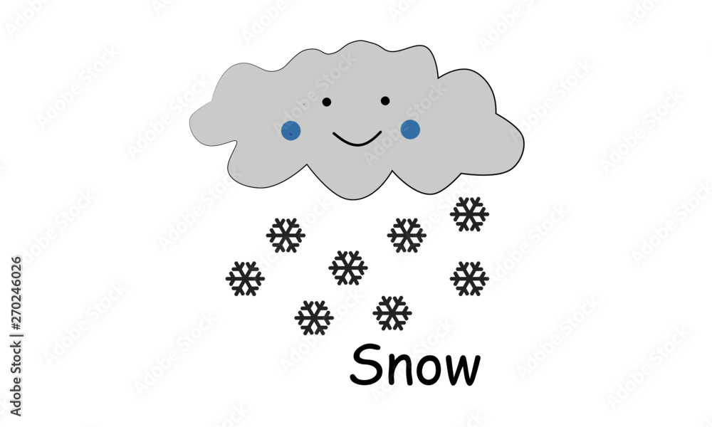Cute clouds illustration for kids , use as poster, card, sticker or T shirt design Cute clouds illustration for kids , use as poster, card, sticker or T shirt design