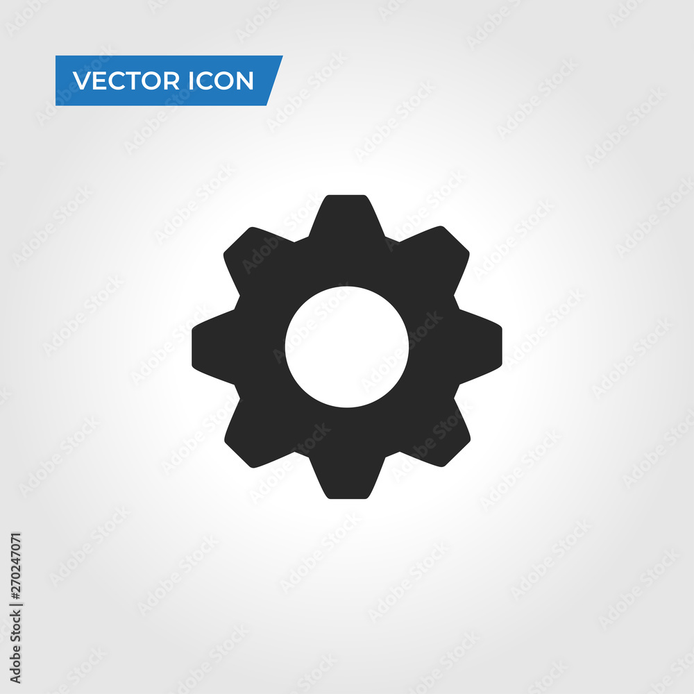 Obraz premium Setting icon isolated on white background. Setting icon in trendy design style. Setting vector icon modern and simple flat symbol for web site, mobile app, UI. Setting icon vector illustration, EPS10.