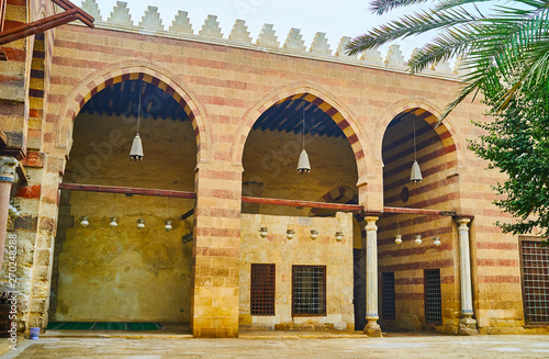 Architecture of Aqsunqur (Blue) Mosque, Cairo, Egypt photo