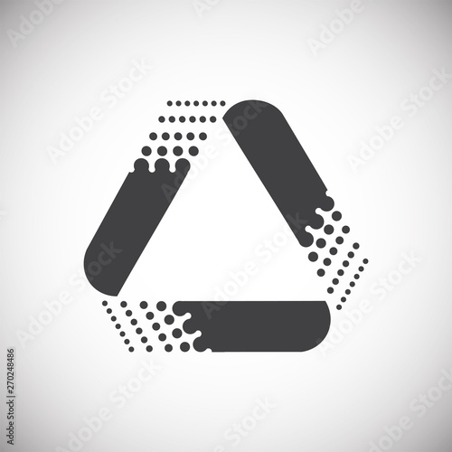 Recycling icon on background for graphic and web design. Simple vector sign. Internet concept symbol for website button or mobile app.