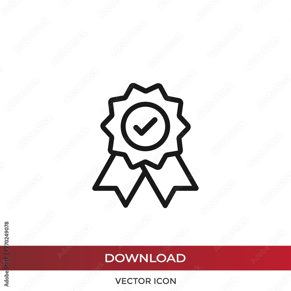 Quality vector icon. Award Quality vector icon. Award