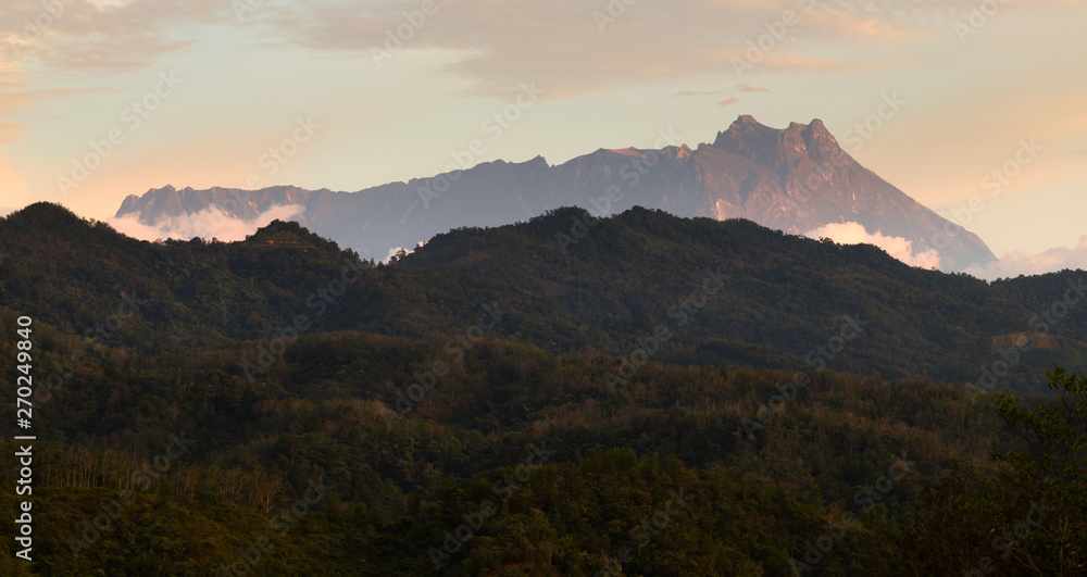 Mount Kinabalu, the tallest mountain in Southeast Asia located in Sabah, East Malaysia
