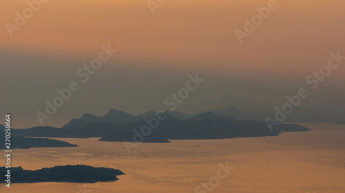 Islands on the Adriatic sea near Dubrovnik, Croatia