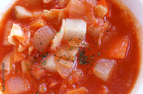 Italian food minestrone Tomato soup