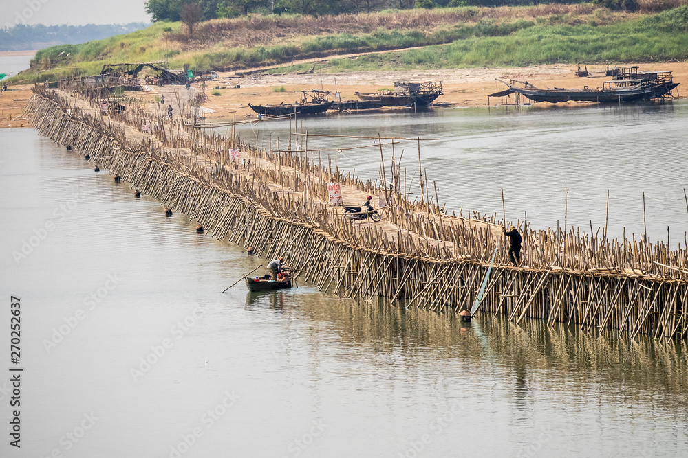 Bambusbrücke in Vietnam