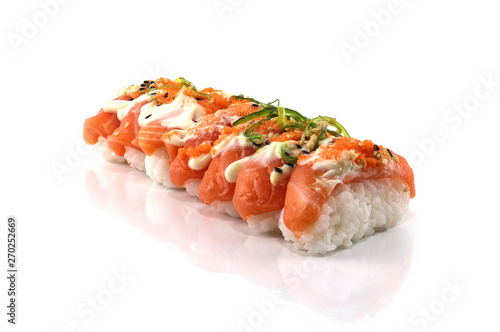 Salmon Sushi with mayongnes sauce