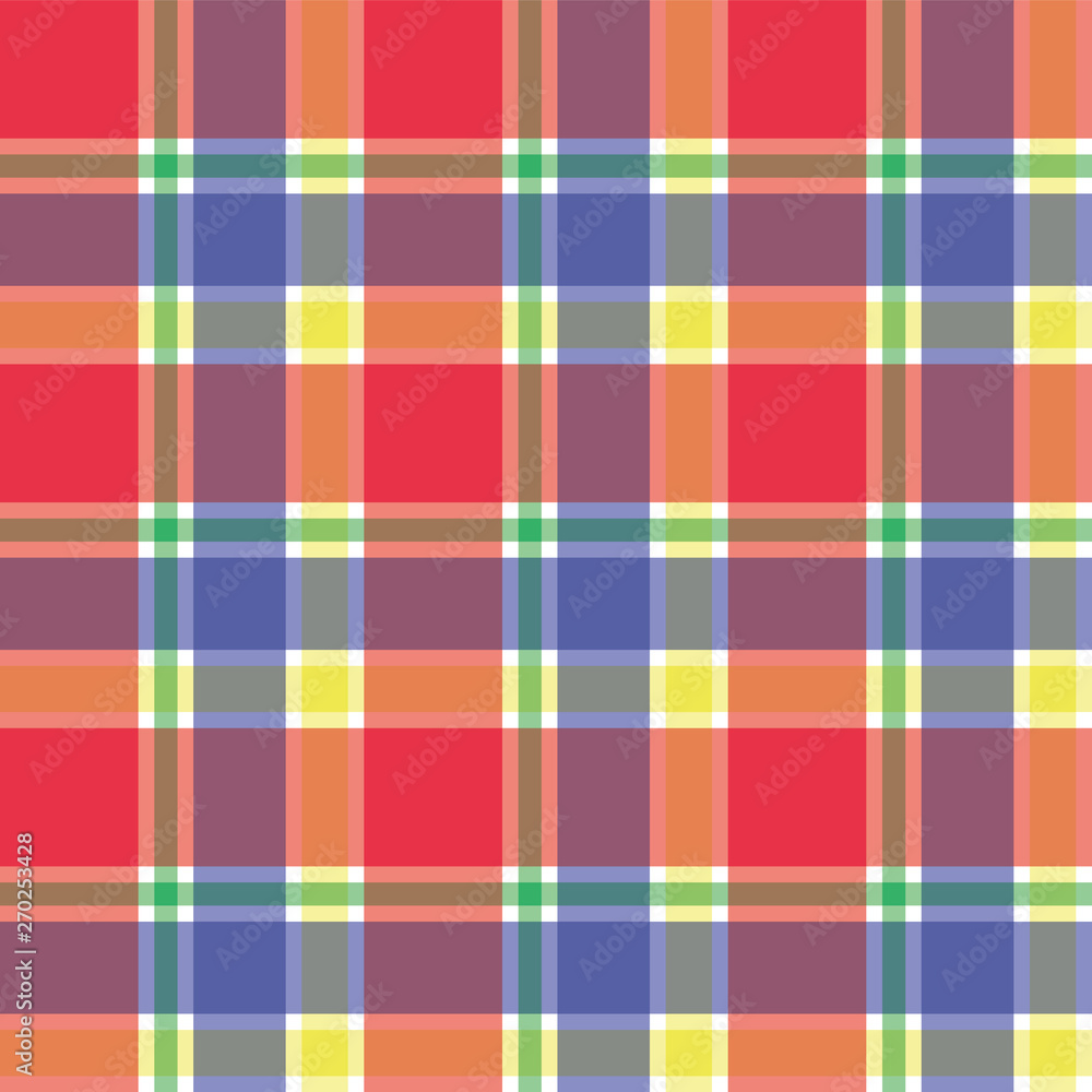 checkered background of stripes in red, yellow, green and blue checkered background of stripes in red, yellow, green and blue