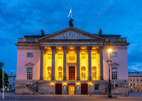 Berlin State Opera (Staatsoper Unter den Linden) at night, Germany photo