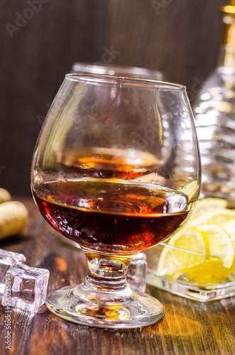 Cognac in a glass