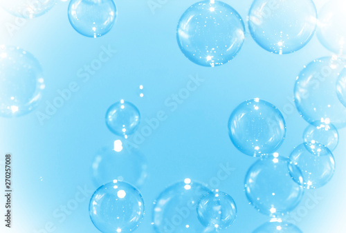 bubbles on blue background