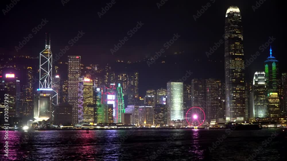 Night at the Victoria Harbour in Hong Kong Night at the Victoria Harbour in Hong Kong