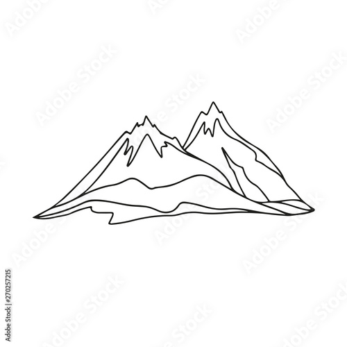 stylized mountains as a design element