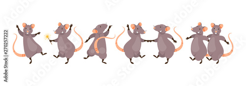 Dancing rats vector