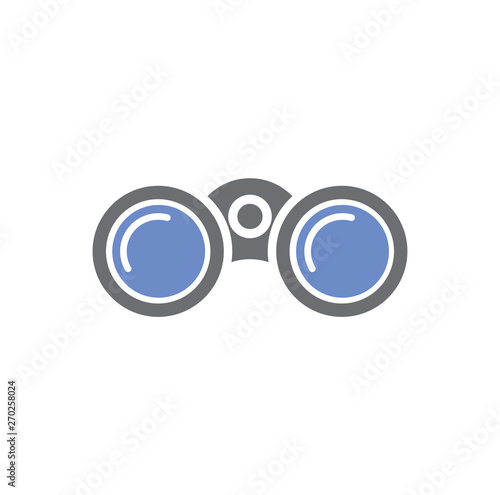 Binocular icon on background for graphic and web design. Simple vector sign. Internet concept symbol for website button or mobile app. photo