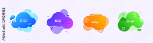 Abstract colorful background template design set