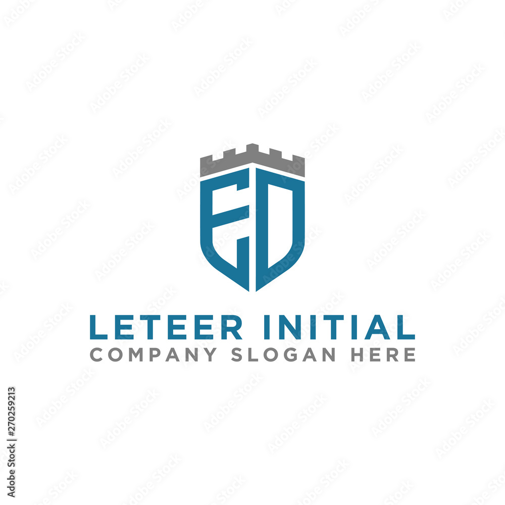 Obraz premium Letter ED Initial icon / Monogram.- Vector inspiration logo design - Vector