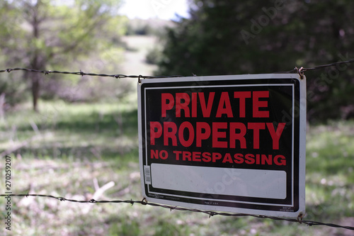 Private property sign