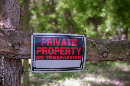 Private property sign