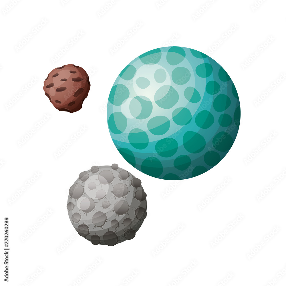 planets of the solar system isolated icon planets of the solar system isolated icon