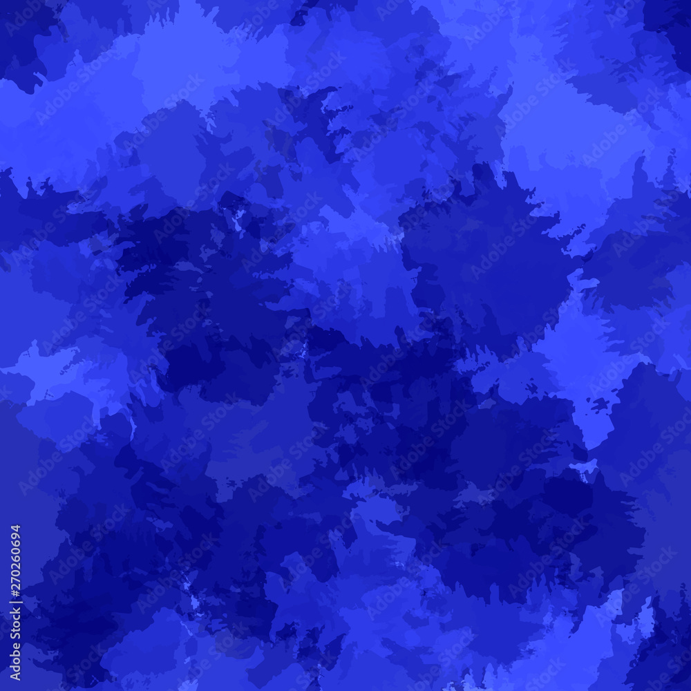 Seamless abstract vector watercolor background blue
