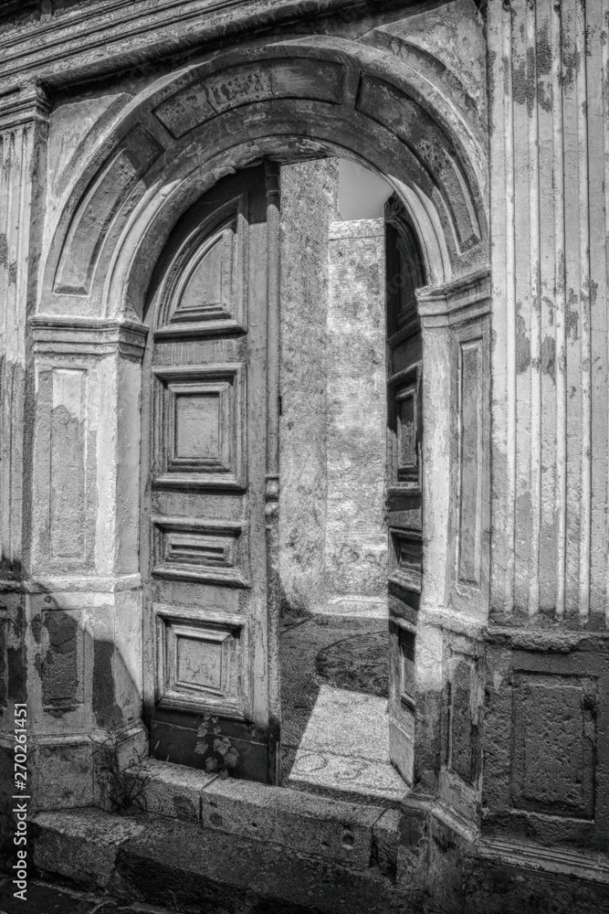 Rhodes town, old open door to greek house Rhodes town, old open door to greek house
