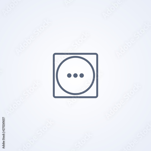 Tumble dry high temperature, vector best gray line icon