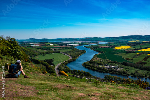 Panoramic view from Kinnoull Hill (Perth, Scotland, UK) photo