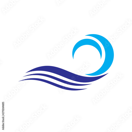 Wave icon on background for graphic and web design. Simple vector sign. Internet concept symbol for website button or mobile app.