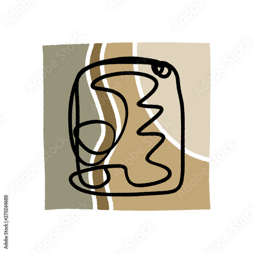 Abstraction. Modern contemporary art abstract shapes. Vector