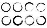 Set of circle frames, sticker	