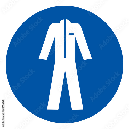 Wear Protective Clothing Symbol Sign,Vector Illustration, Isolated On White Background Label. EPS10