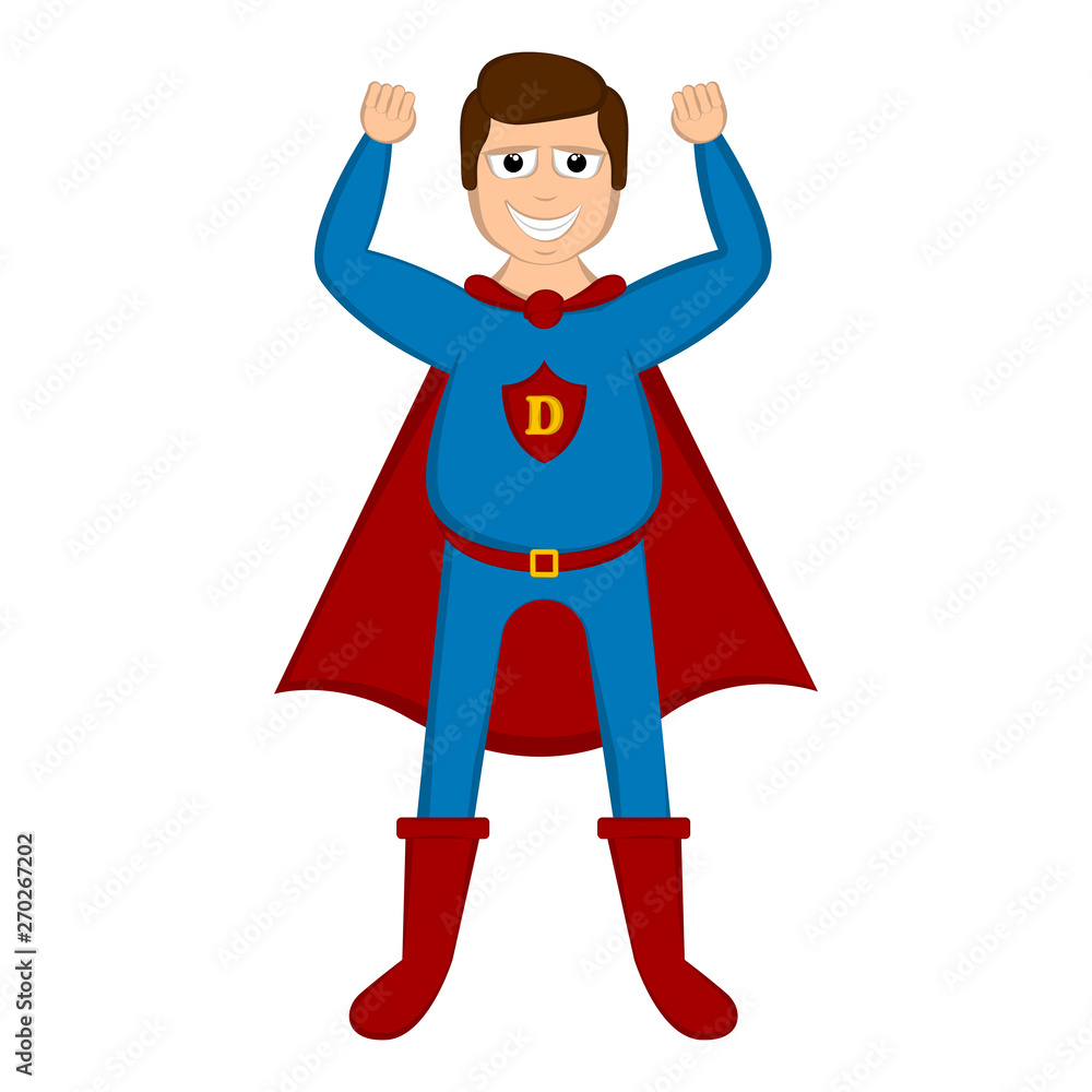Isolated super dad with a hero costume - Vector Isolated super dad with a hero costume - Vector