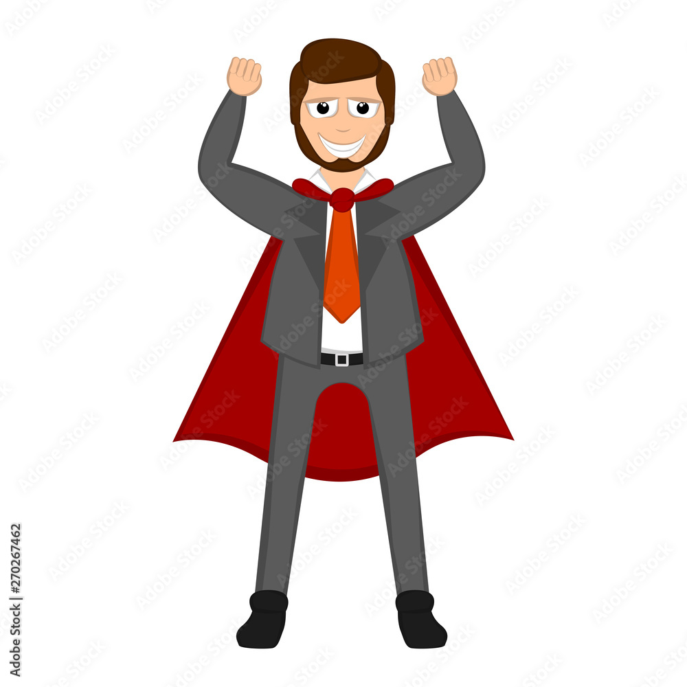 Isolated super dad with a hero costume - Vector Isolated super dad with a hero costume - Vector