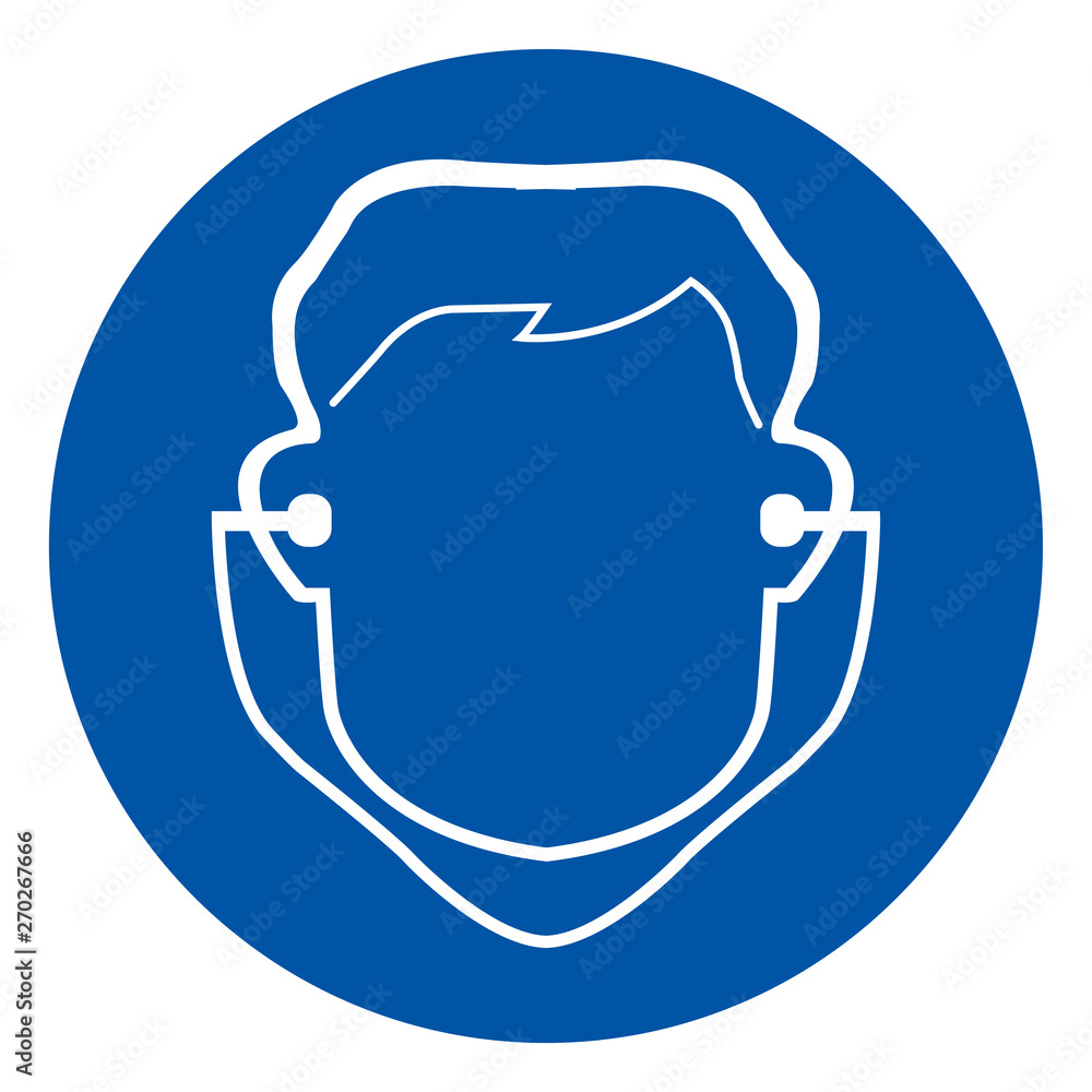 Wear Earplugs Symbol Sign,Vector Illustration, Isolated On White Background Label. EPS10 Wear Earplugs Symbol Sign,Vector Illustration, Isolated On White Background Label. EPS10